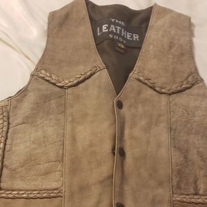 Women's leather vest.